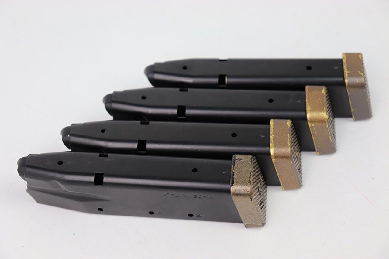 (4) P320 14rd Magazine with Henning Group Aluminum Base Pads - 1