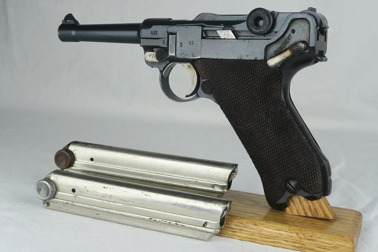 Police Erfurt Luger - Two Matching Magazines - 1