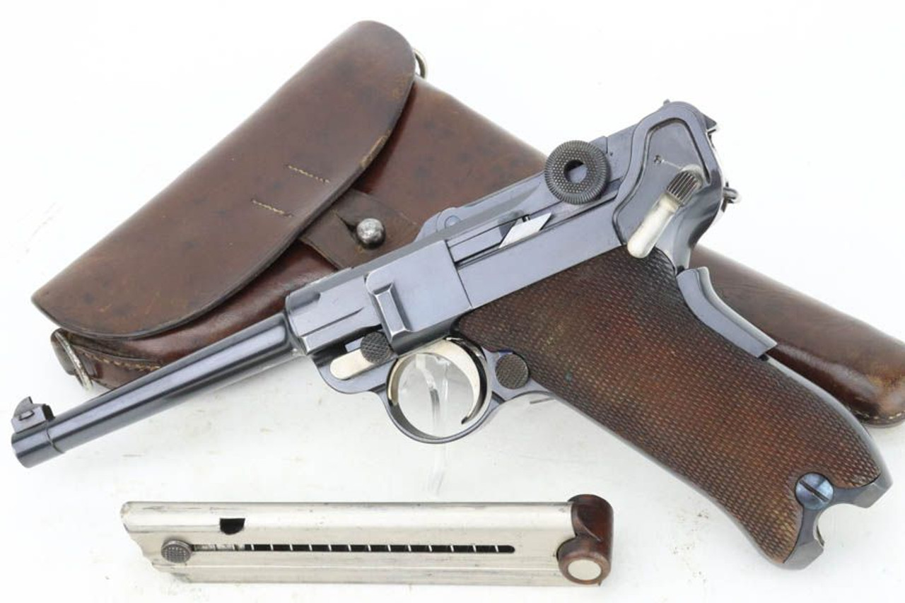 Rare Swiss DWM Model 1906 Luger Rig - 1