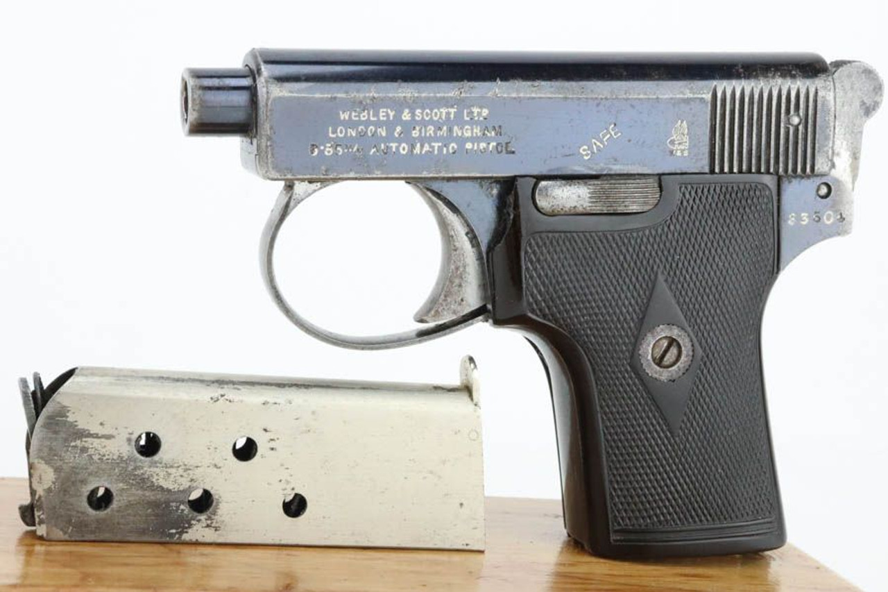 Scarce Webley & Scott Model 1908 Pocket Pistol - 6.35mm - 1