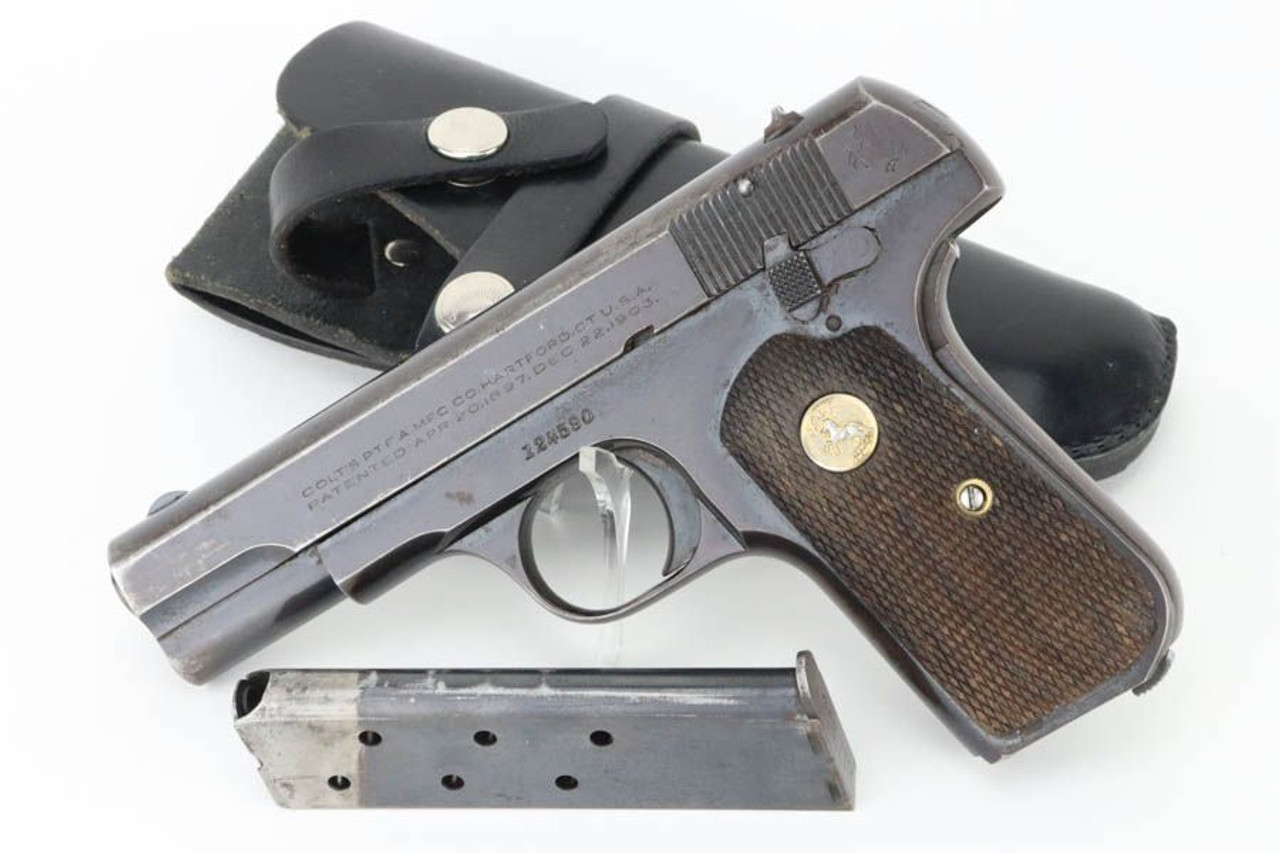 1937 Colt Model 1908 Pocket Hammerless Rig - With Factory Letter - 1