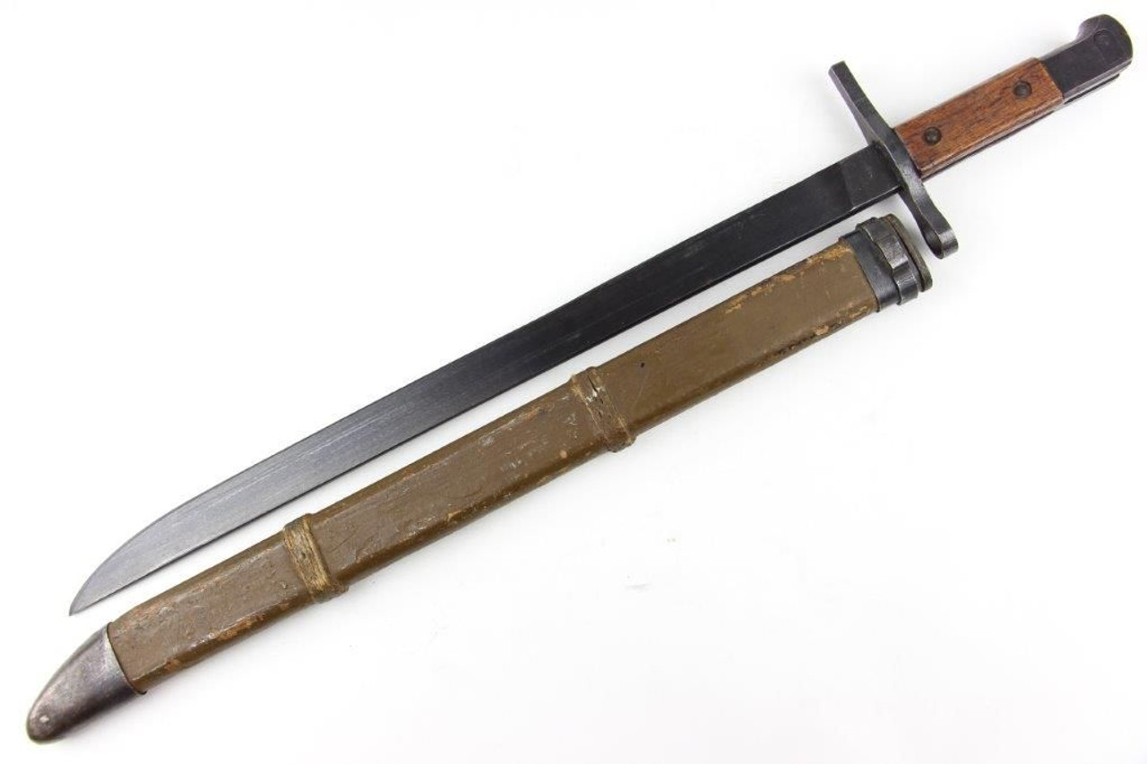 Late WW2 Type 30 Bayonet with Bamboo Scabbard - 1