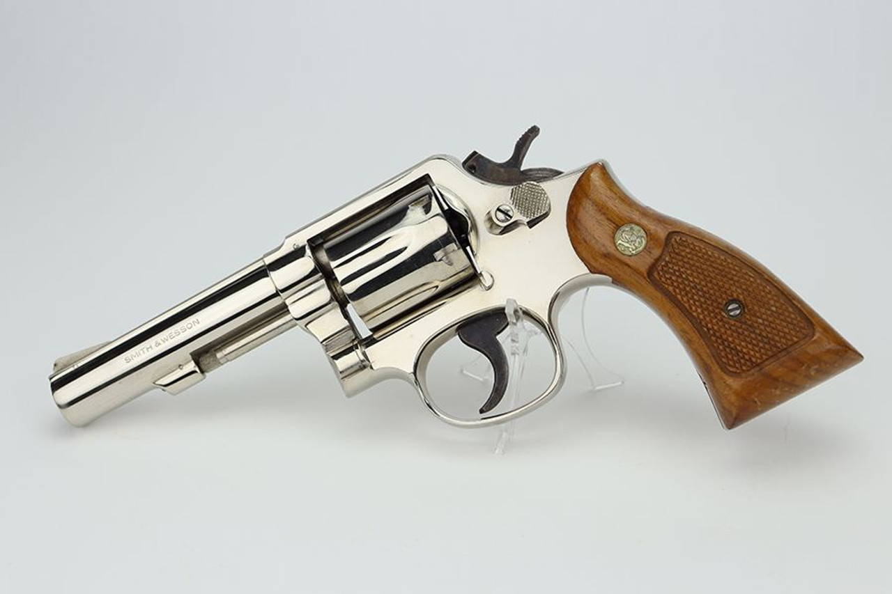 Nickel Smith & Wesson Model 10-8 Revolver - Heavy Barrel - 1