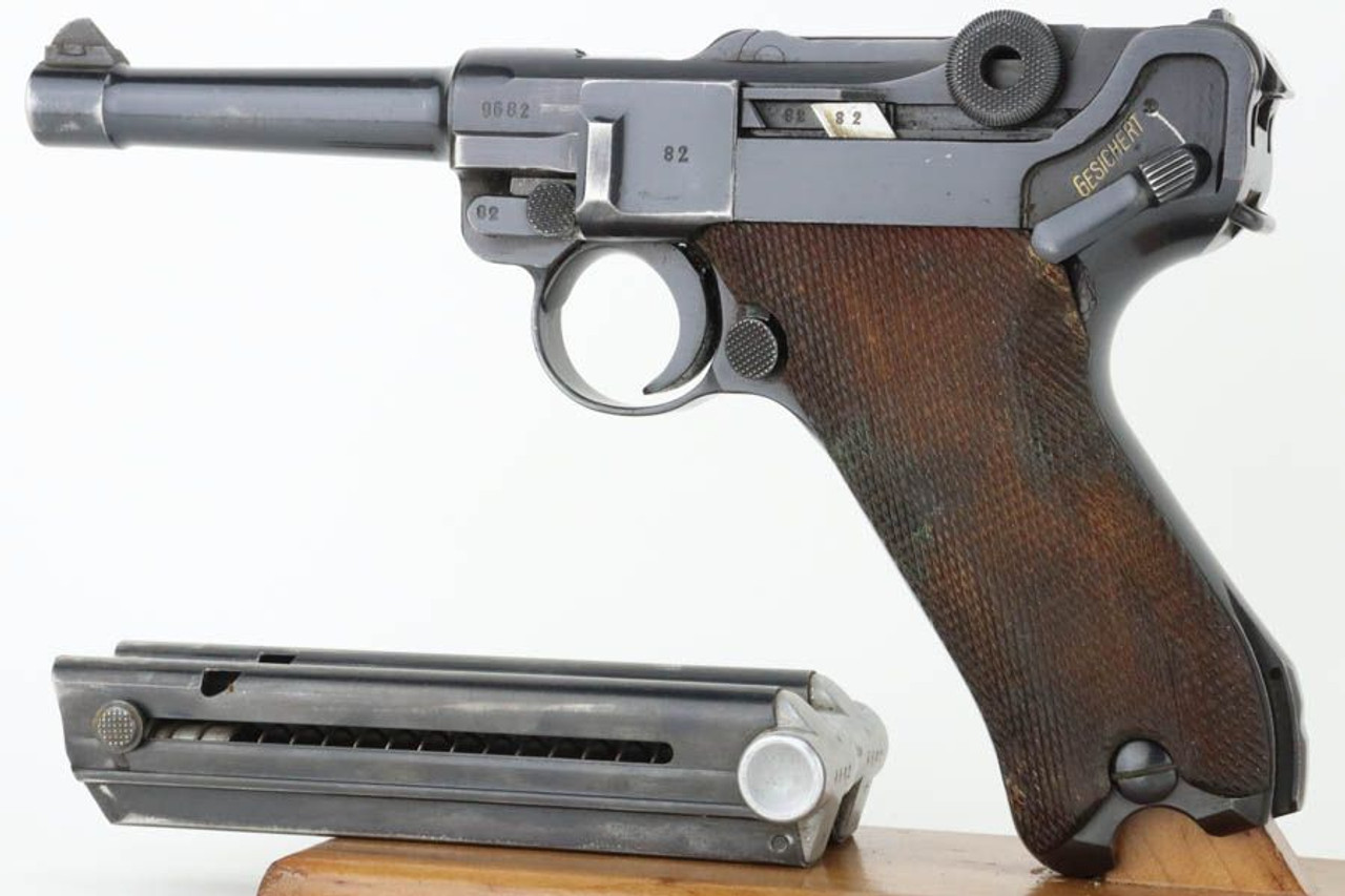 Excellent 1940 Nazi Mauser Luger - Two Matching Magazines - 1