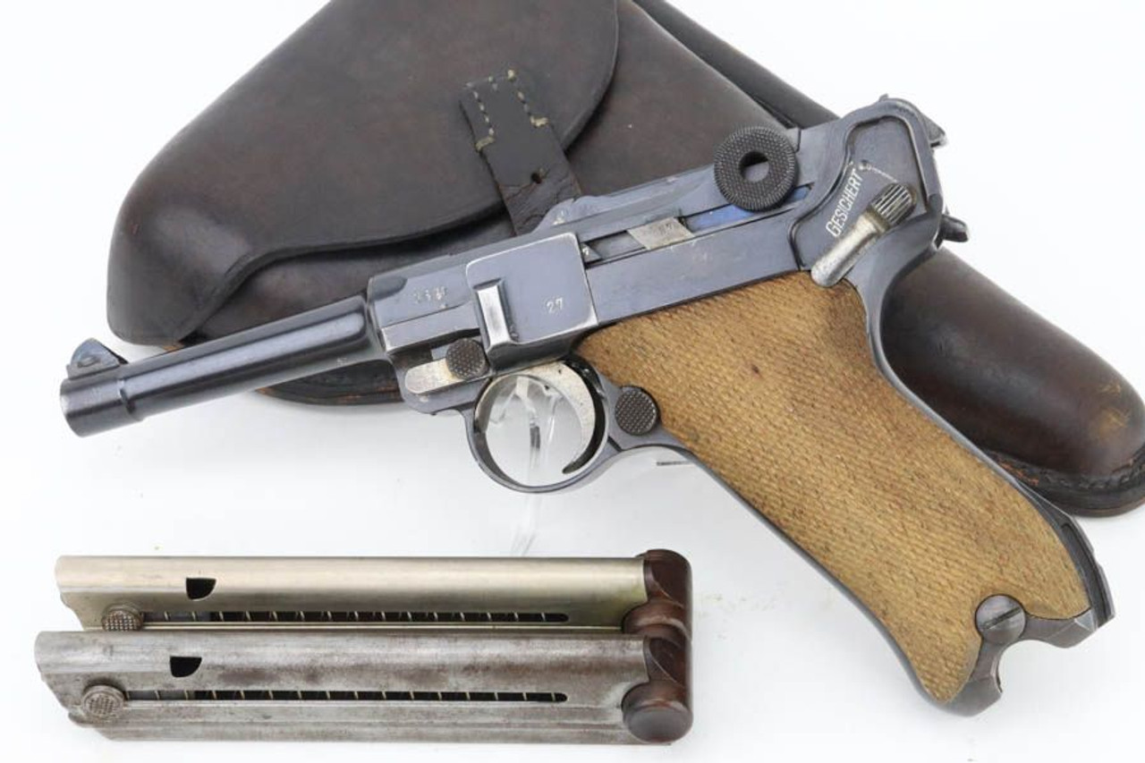 Excellent 1918 DWM Luger Rig - Two Matching Magazines - 1
