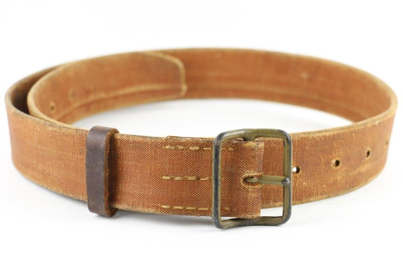 WW2 Japanese Rubberized Canvas Belt - 1