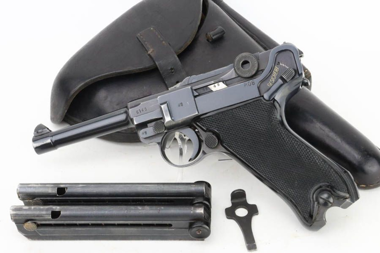 Excellent 1941 "Black Widow" Mauser Luger Rig - BYF 41 - 1