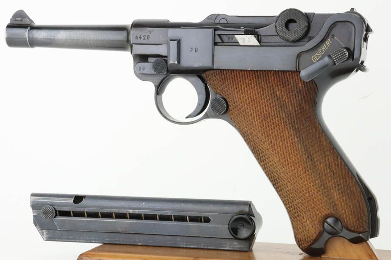 Excellent 1942 Police Eagle/L Banner Mauser Luger - 1