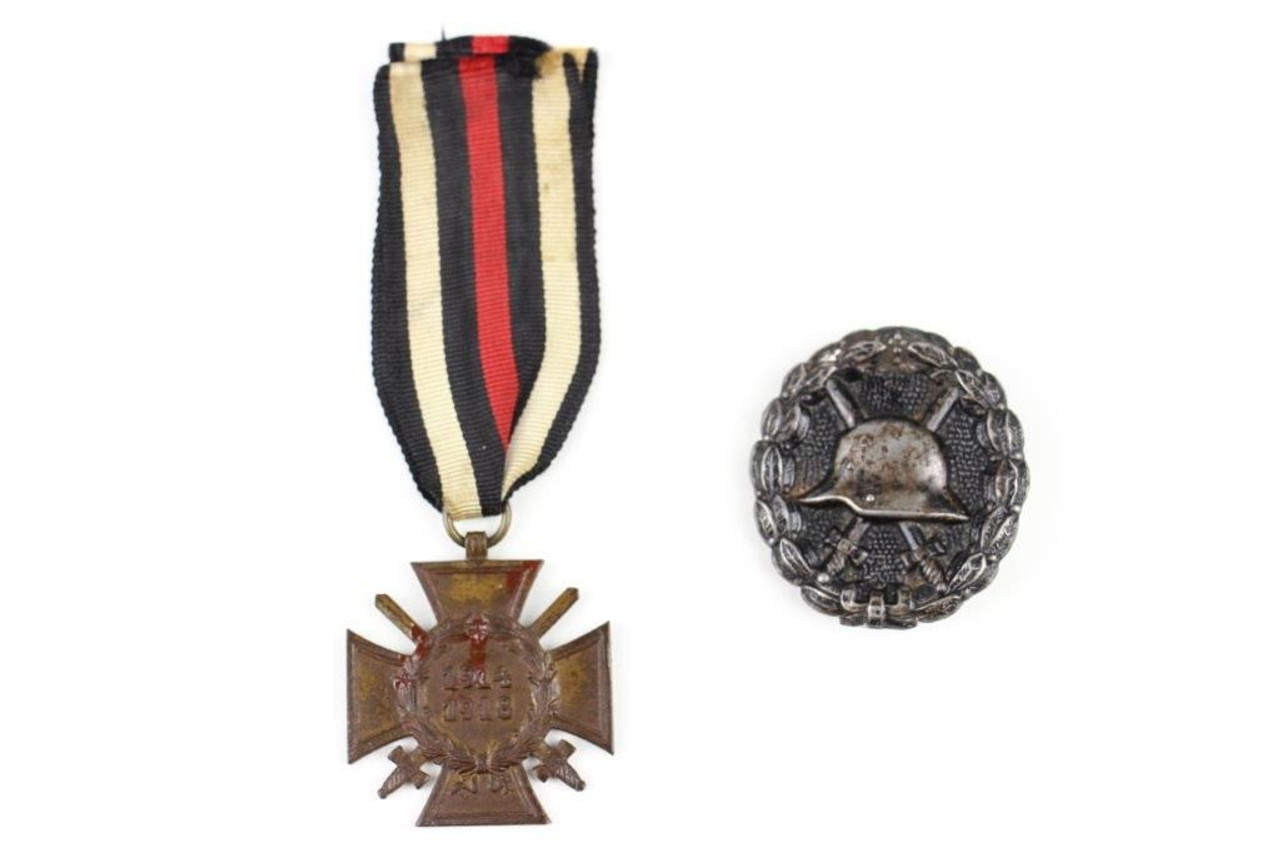WW1 German Wound Badge & Hindenburg Cross - 1