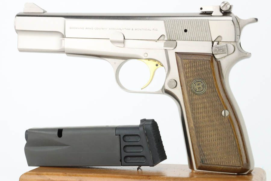 Mint 1981 Silver Chrome Browning Hi Power