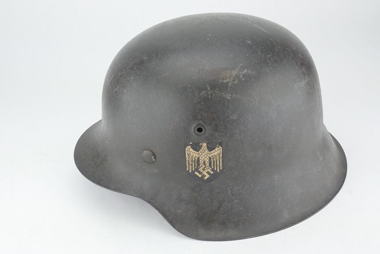 Excellent M42 Single Decal Heer Army Helmet - 1