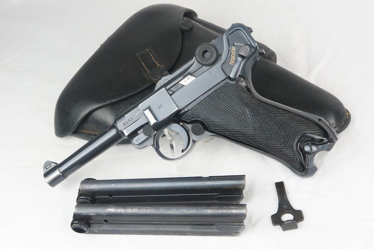 Terrific Black Widow Mauser Luger rig - 1