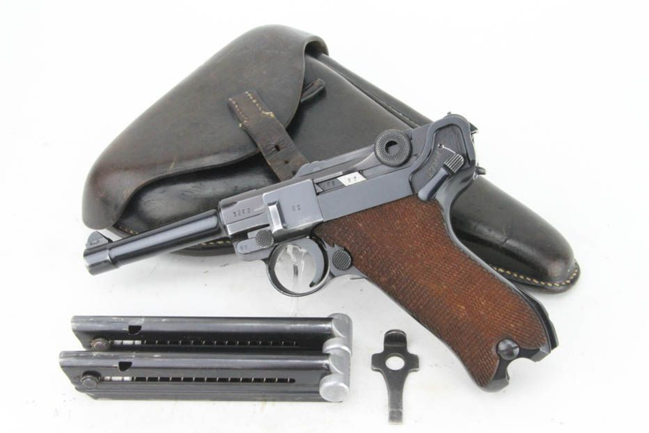 Excellent 1938 Mauser Luger Rig - Two Matching Magazines - 1