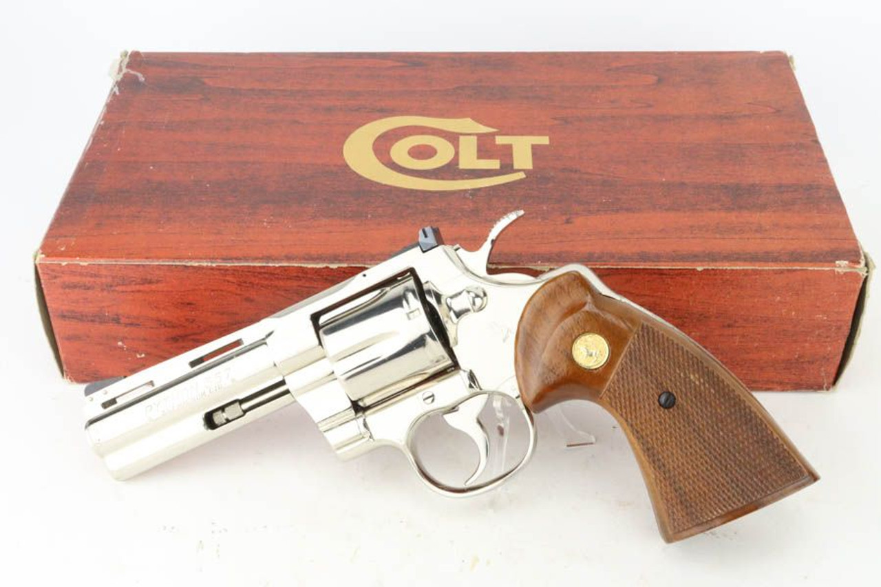 Boxed, Nickel Colt Python Revolver - 1978 Mfg - 1