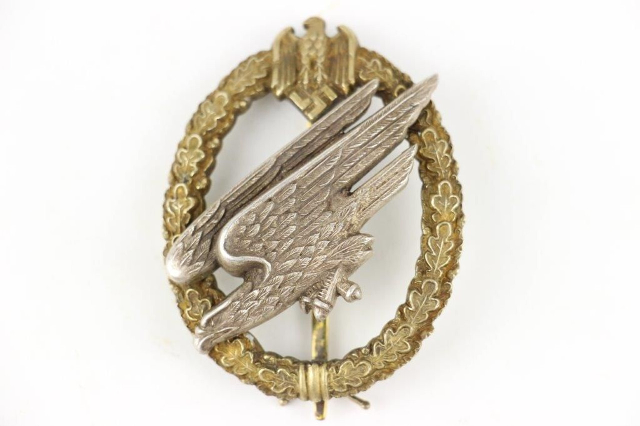 Rare Fallschirmjager Paratrooper Badge: Named Officer - 1