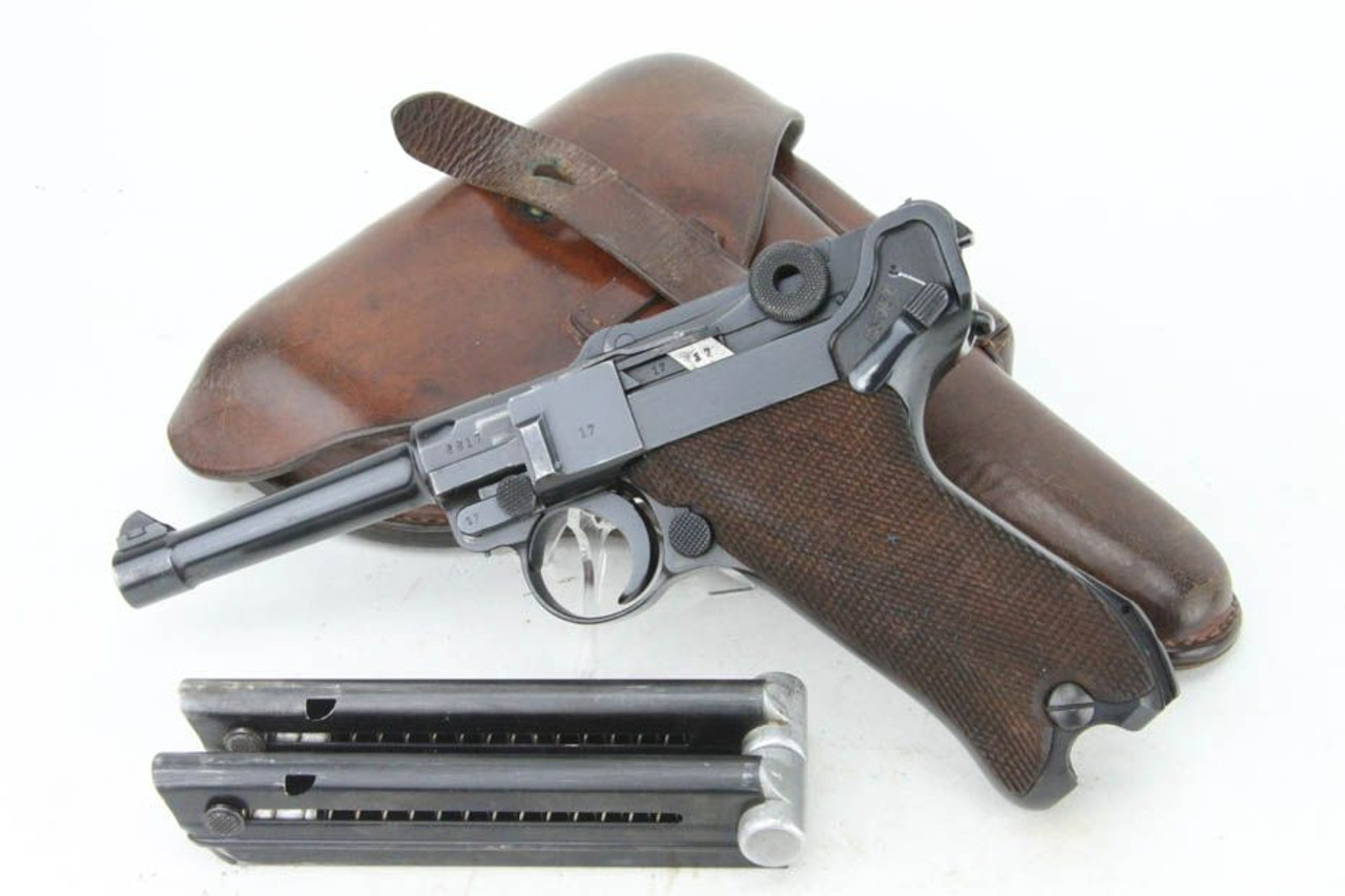 Rare, Minty, Police Divert 1939 Mauser Luger Rig - Matching Mag - 1
