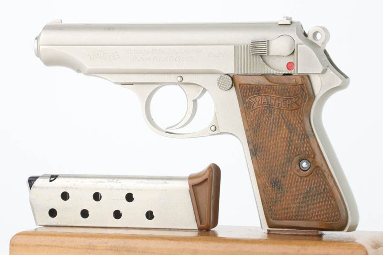 Very Early Commercial Walther PP - Satin Nickel Finish - 1