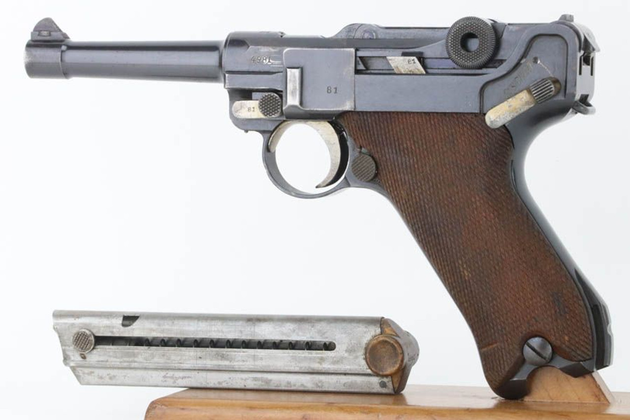 Excellent 1918 DWM Luger - Matching Magazine - 1