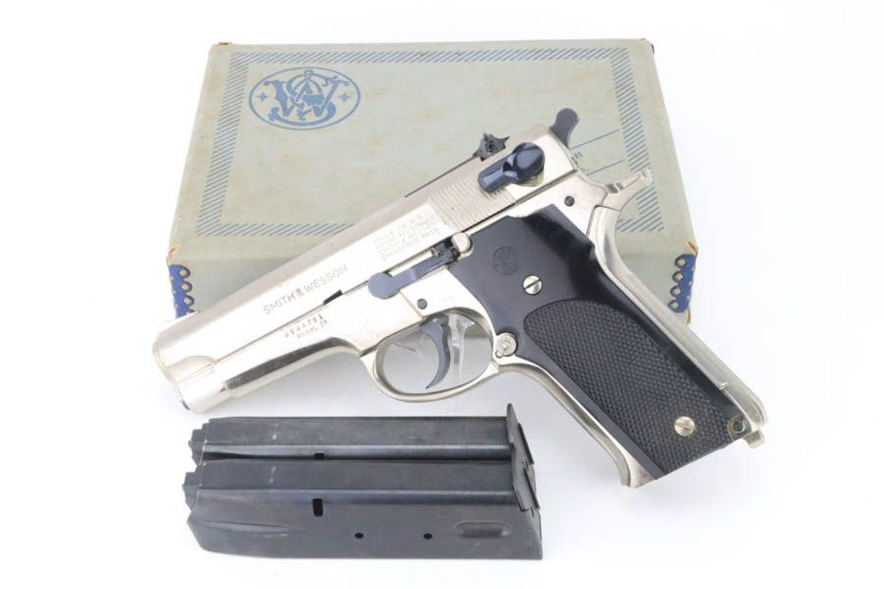 Boxed, Nickel Smith & Wesson Model 59 - 1