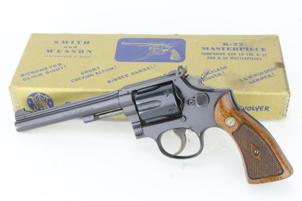 Minty, Boxed Smith & Wesson K-22 Masterpiece - 1948 Mfg - 1