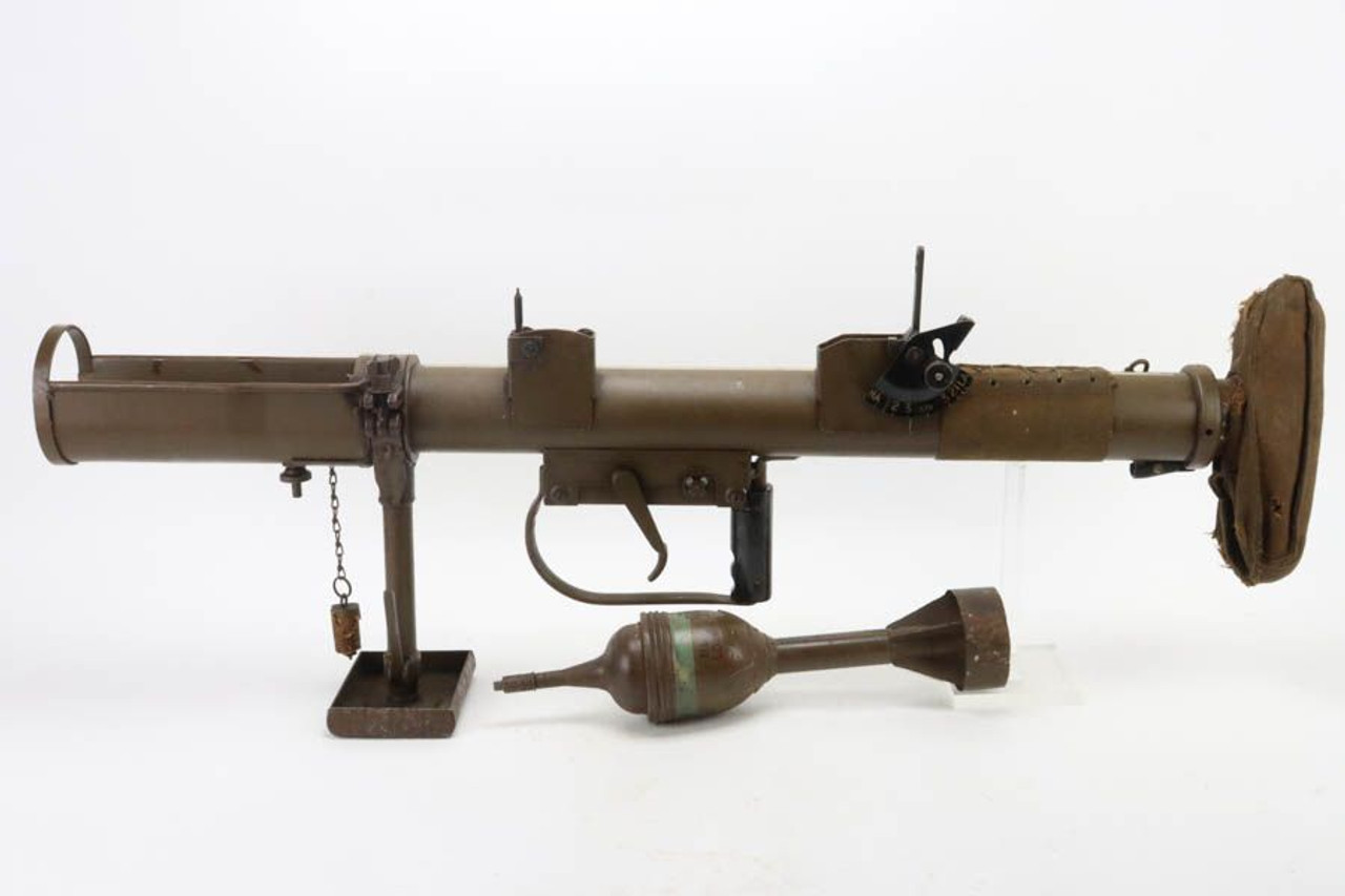 Rare British PIAT Mk1 Spigot Mortar w/ Inert Bomb - 1