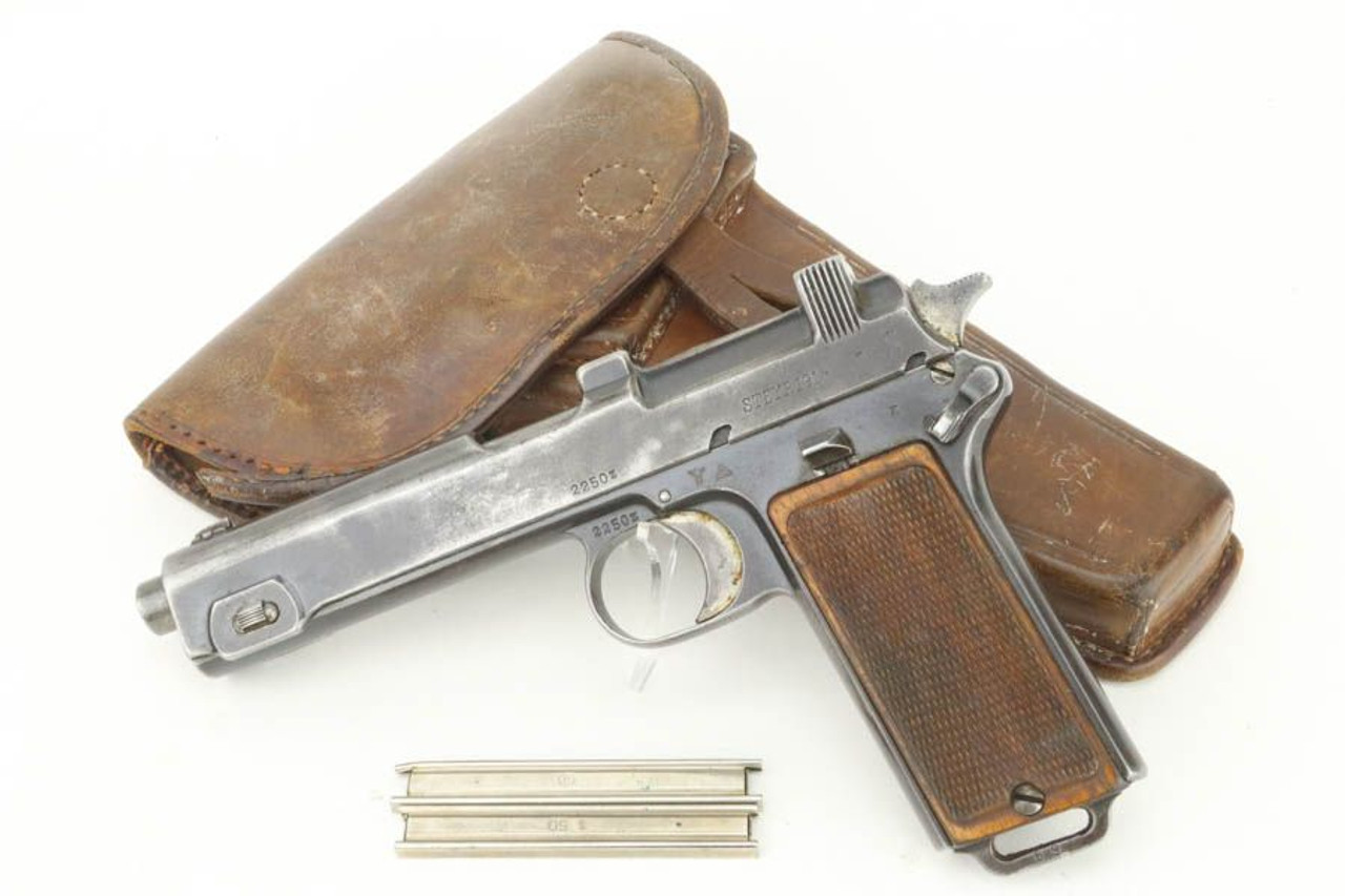 Steyr Hahn Model 1912 Rig - Nazi Police Conversion - 1