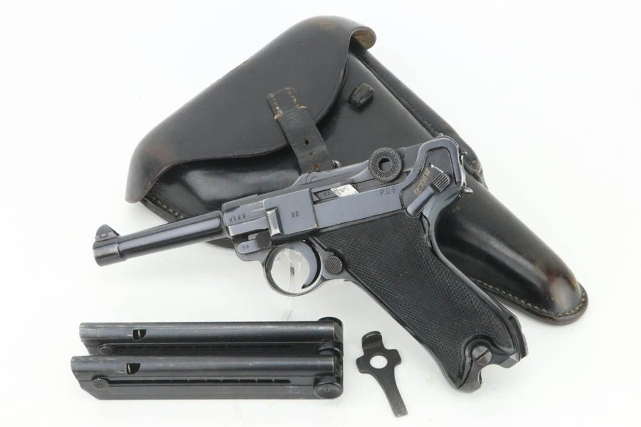 Excellent 1942 "Black Widow" Mauser Luger Rig - BYF 42 - 1