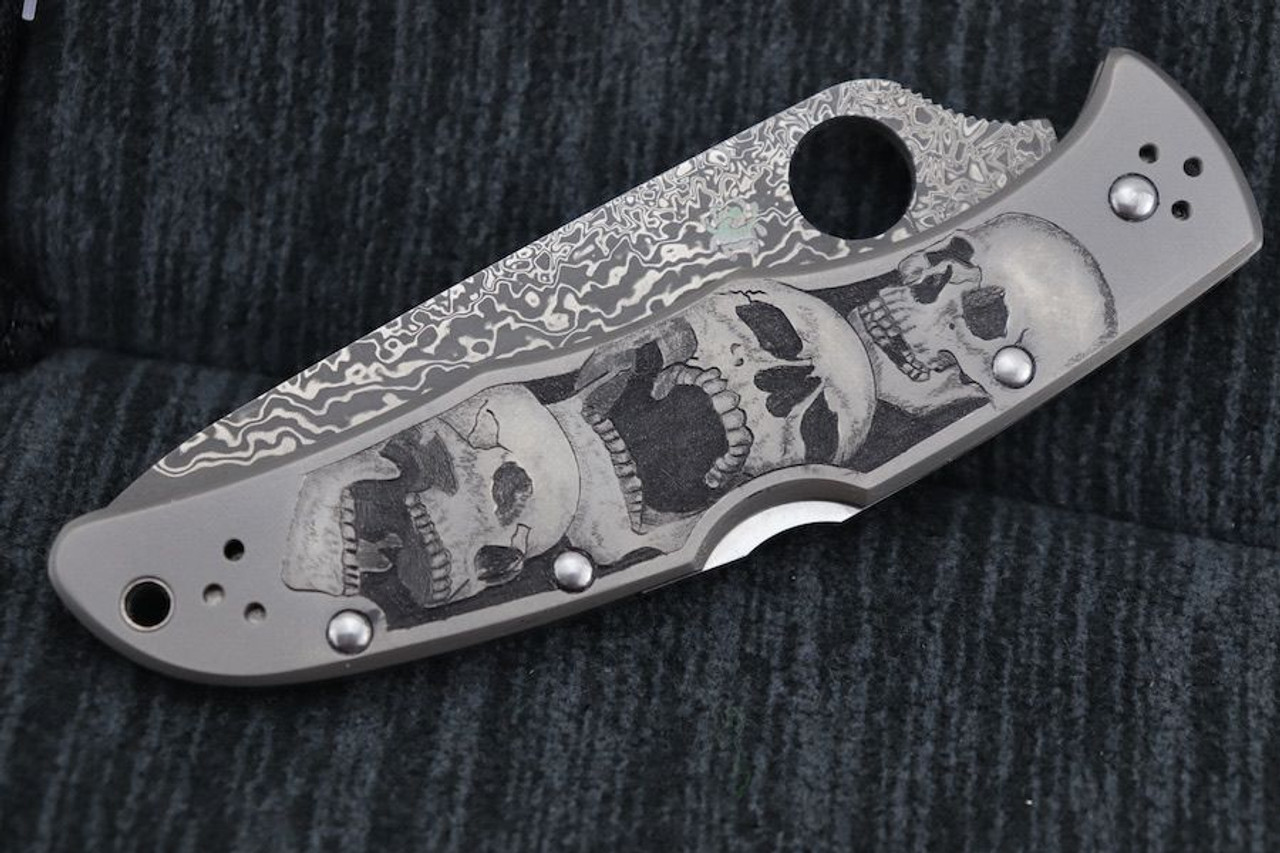 Custom Hand Engraved Spyderco Endura 4 - 1
