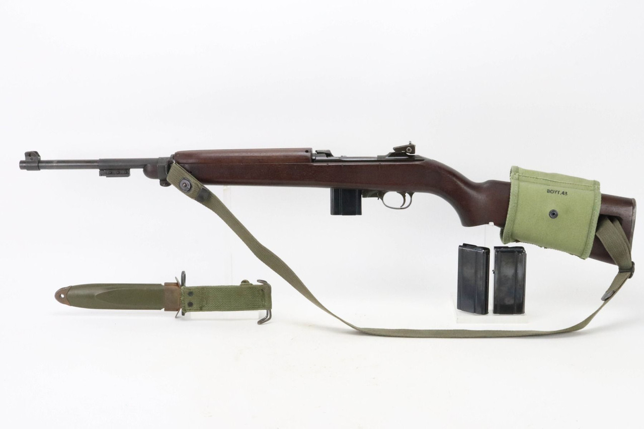 Nice Inland M1 Carbine w/ Bayonet & Magazines - 1944 mfg - 1