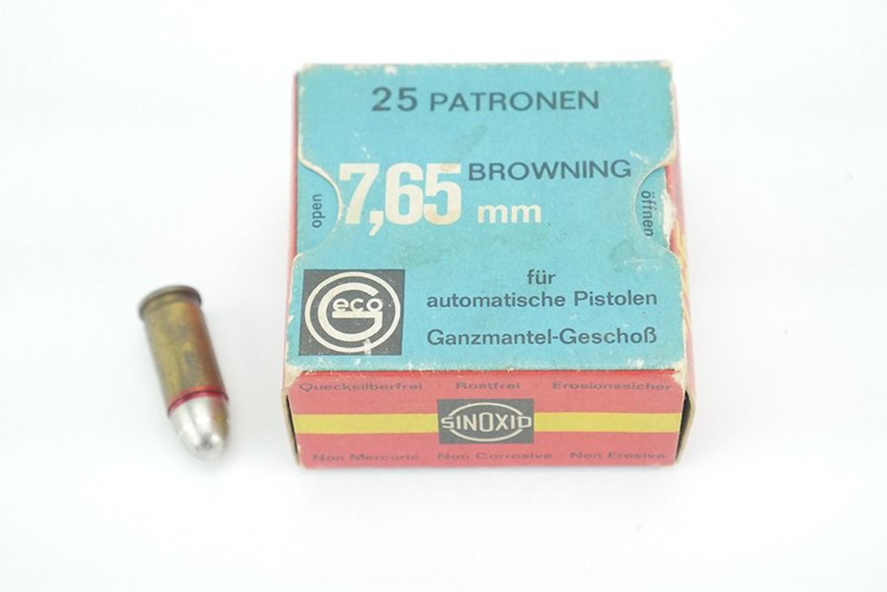 25 Rounds GECO 7.65mm Browning Ammo - 1