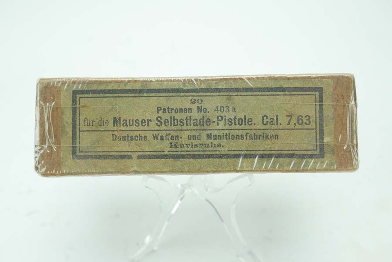 Sealed Box of Vintage DWM 7.63 Mauser Ammo - 1