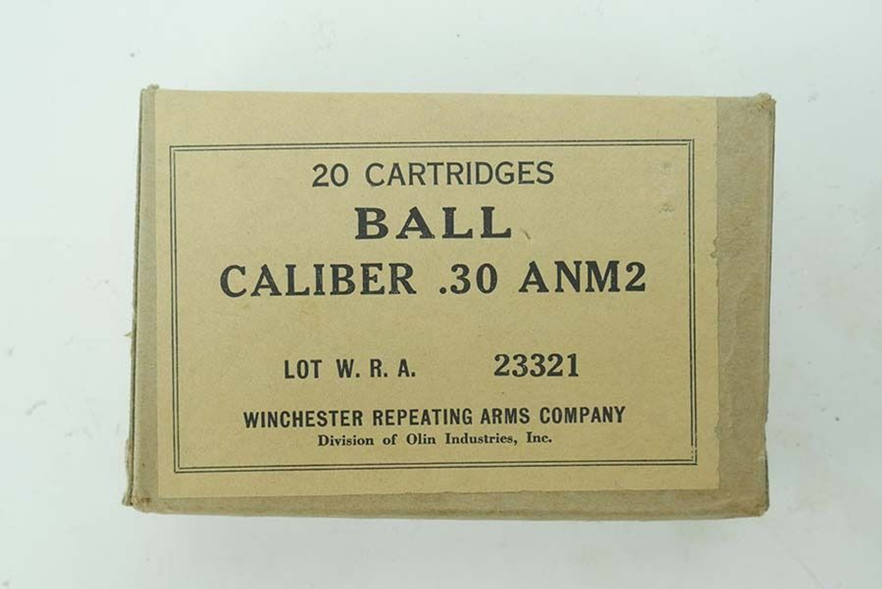 Sealed Box of WW2 .30 ANM2 Ammo - 1