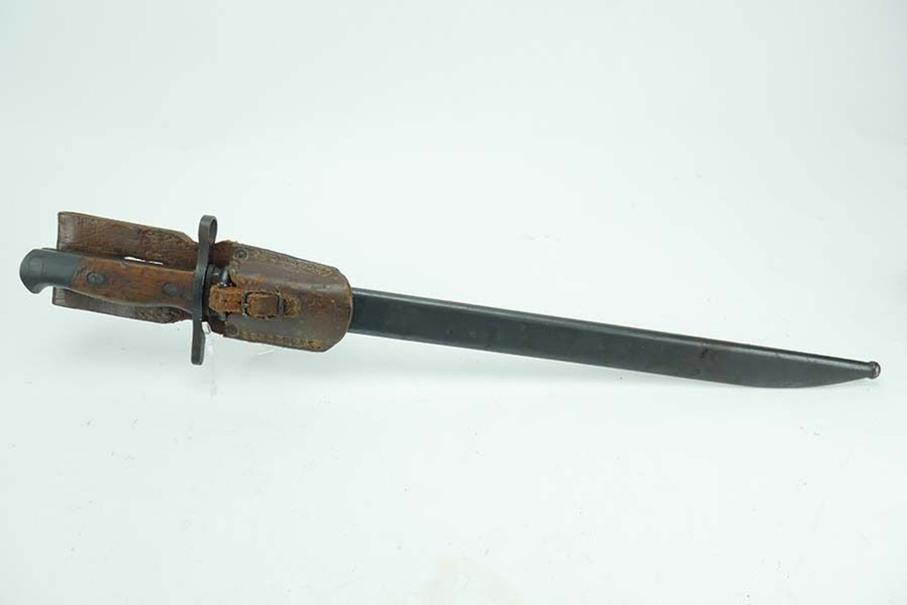 Type 30 Arisaka Bayonet with Leather Frog - 1