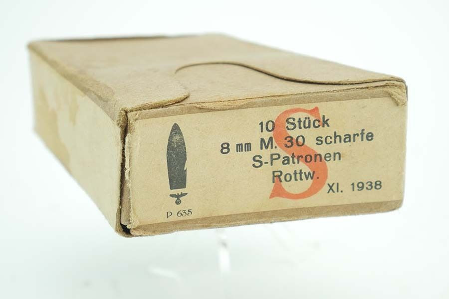 WW2 German 8x56r Mannlicher Ammo - 10 Rounds - 1