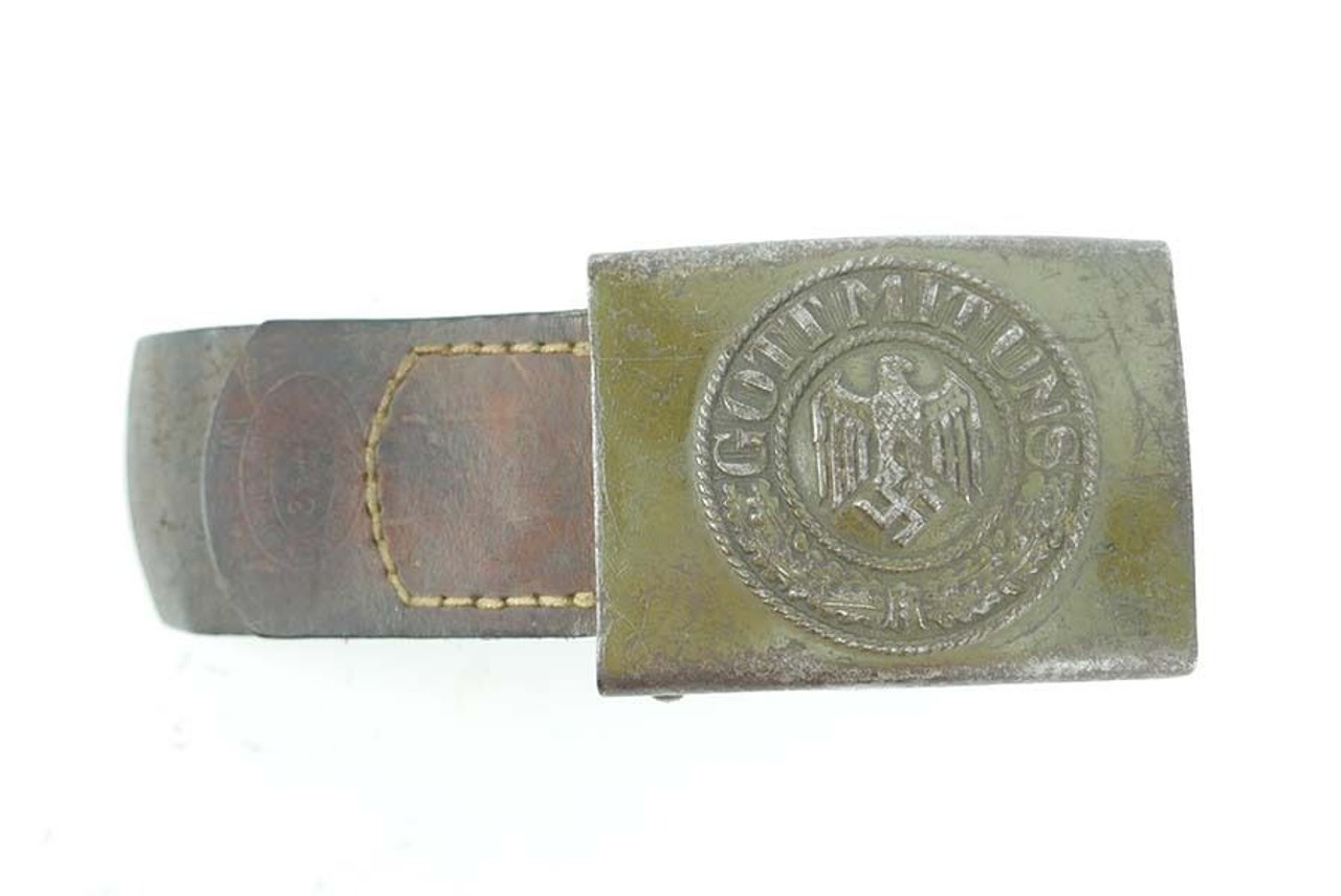 WW2 German Army Belt Buckle with Tab - 1