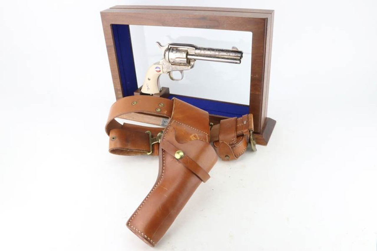 Cased Uberti George S. Patton Commemorative SAA Revolver Rig - 1