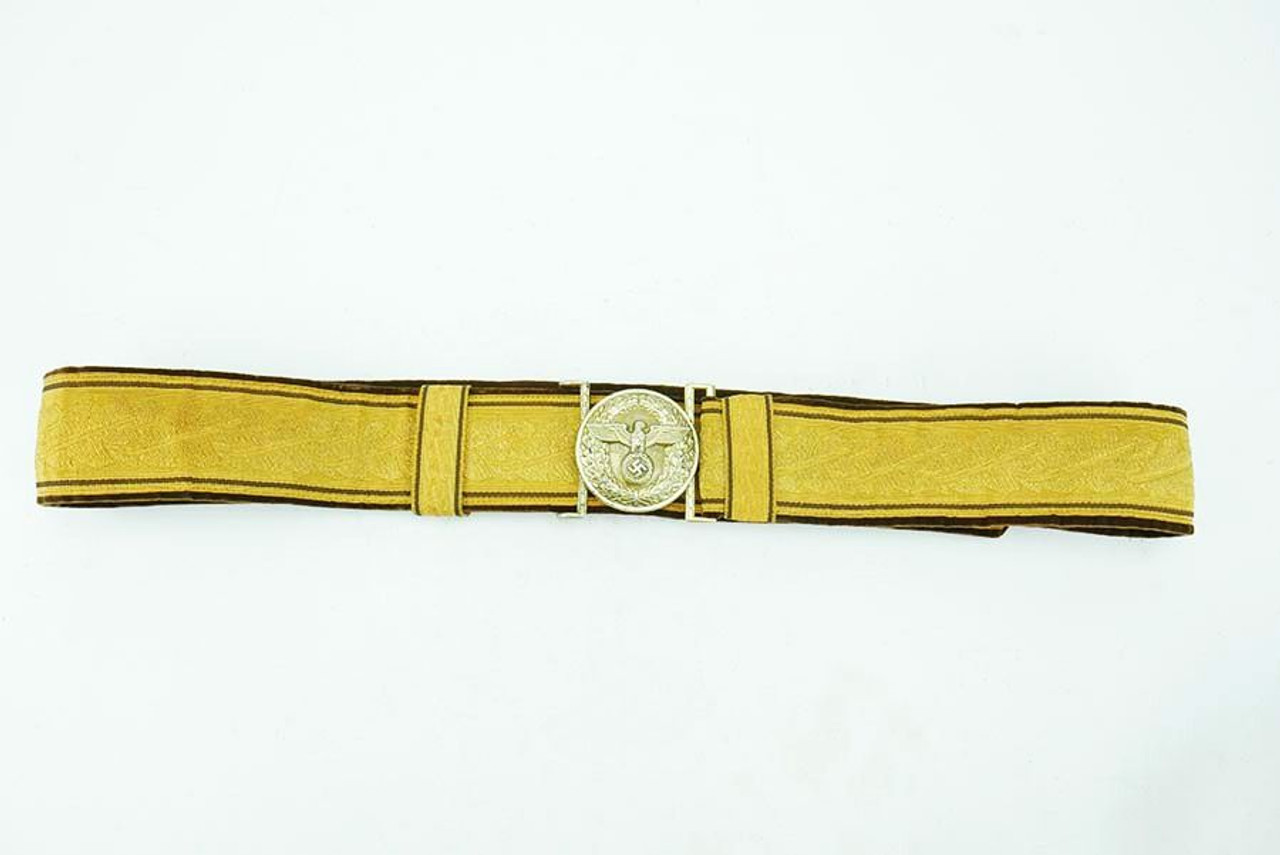 Rare Political Leader Brocade Belt & Buckle - 1