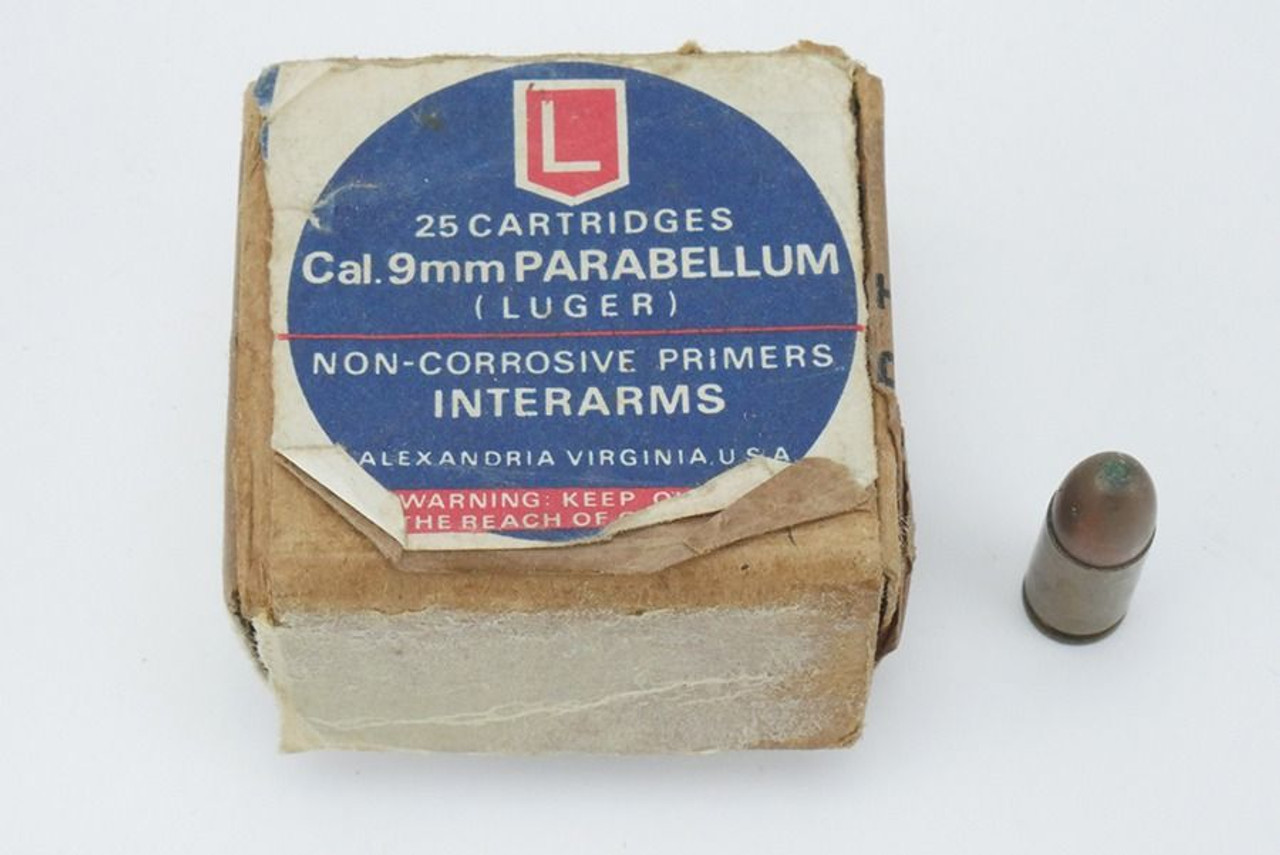 Vintage Interarms 9mm Ammo - 25 Rounds - 1