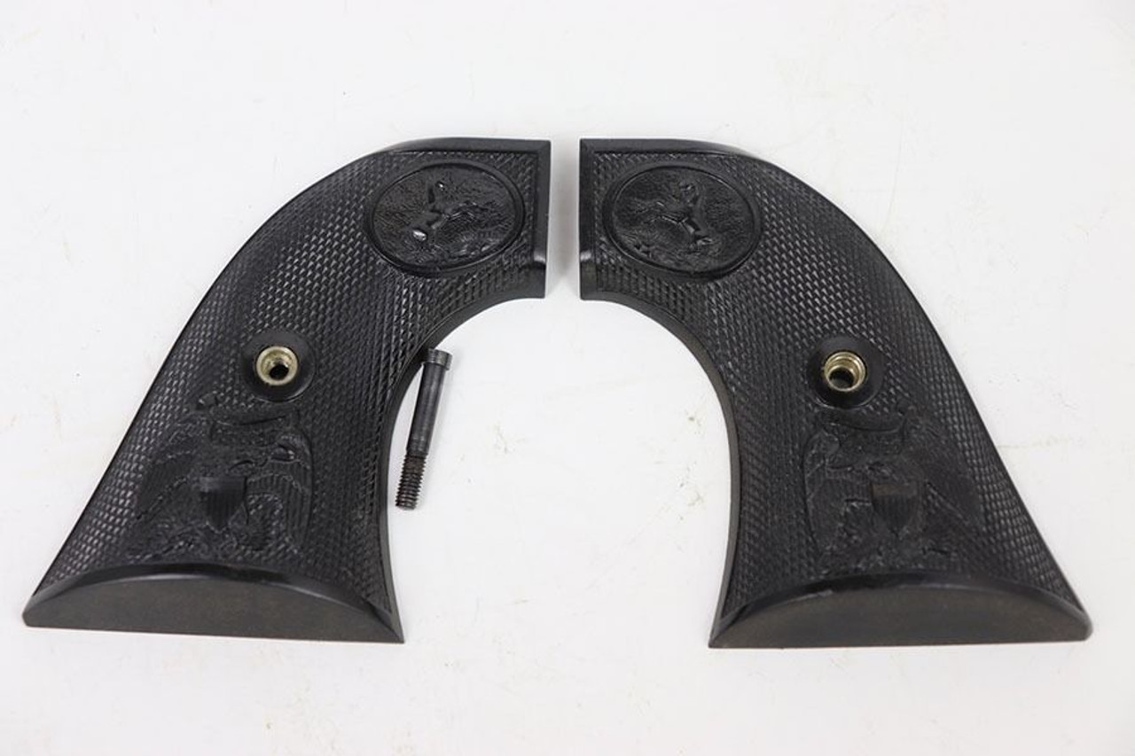 Reproduction Colt Single Action Army Revolver Grips - Horse & Eagle Design - 1