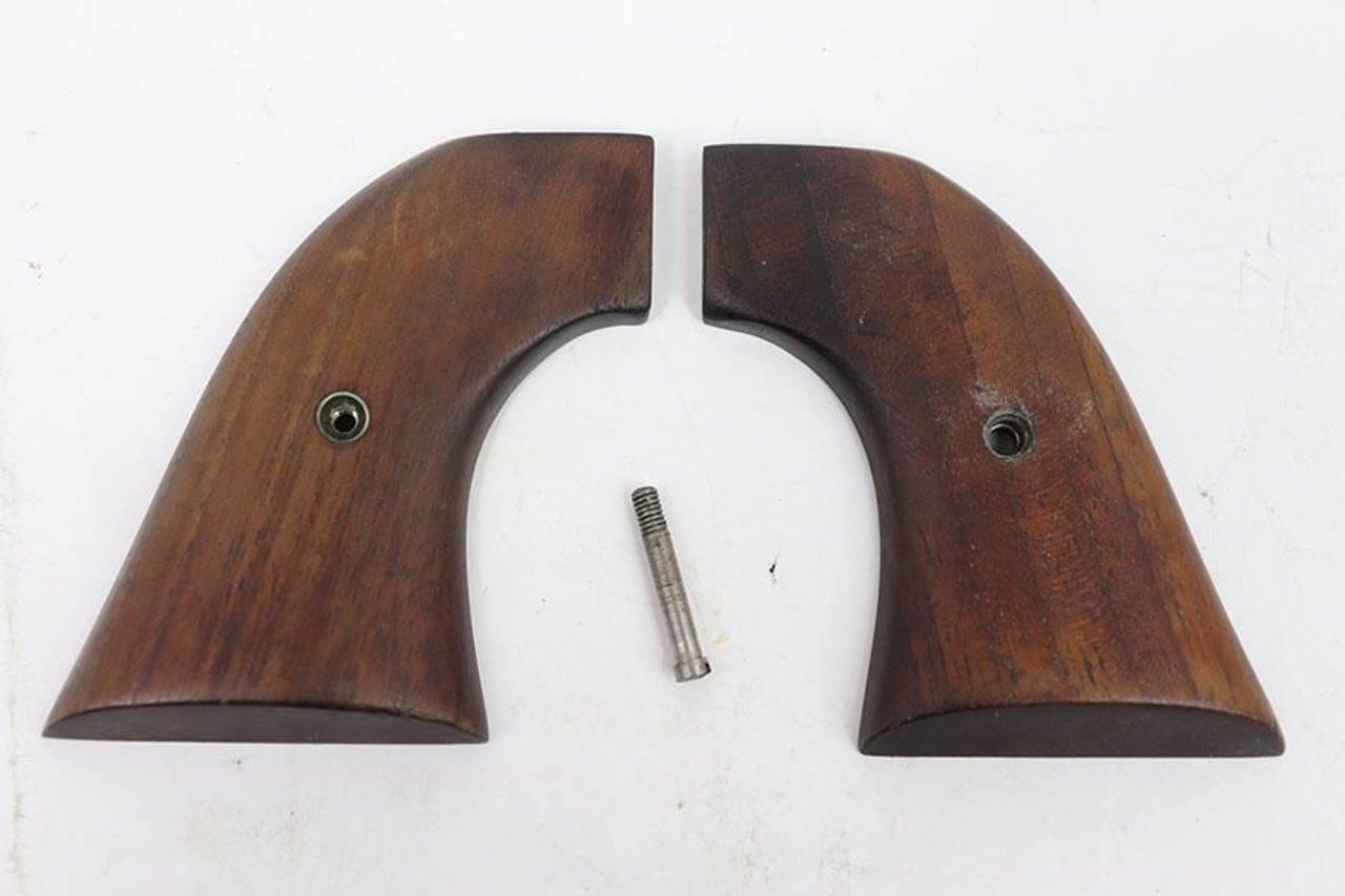 Post-WW2 Colt Single Action Army Wood Grips - With Screw - 1