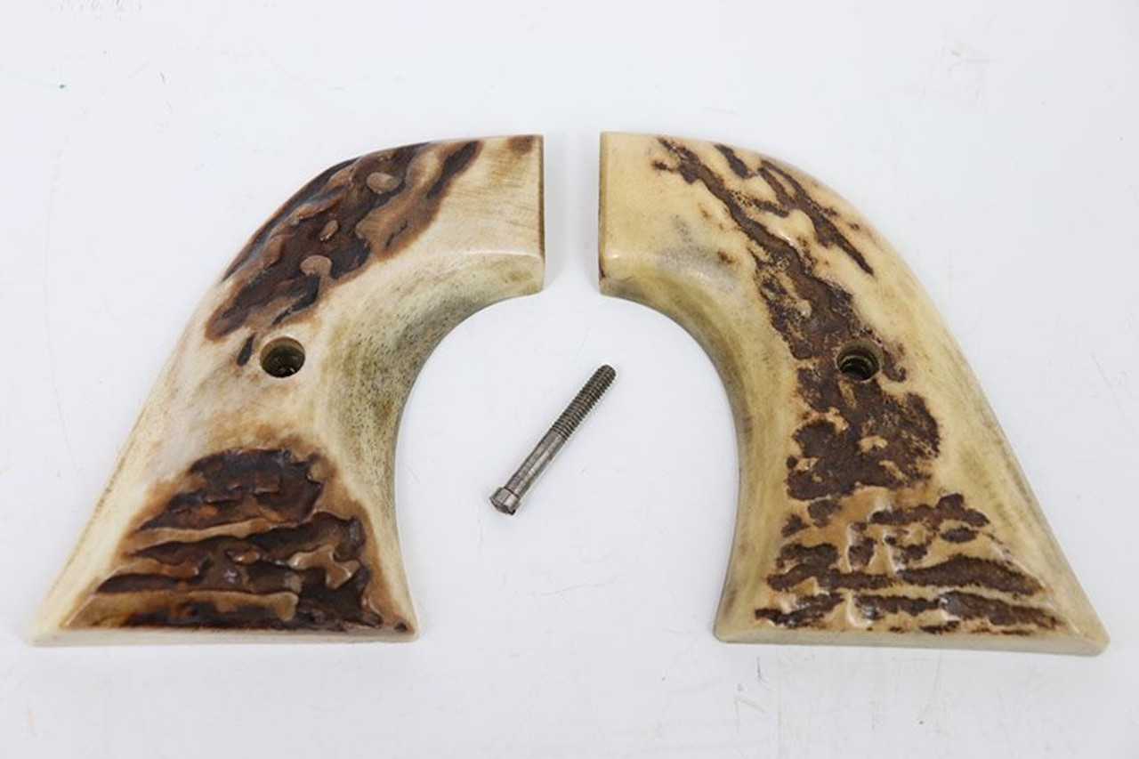 Post-WW2 Colt Single Action Army Antler Grips - With Screw - 1