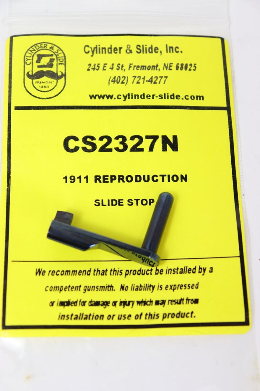 Cylinder & Slide Inc 1911 Repro Slide Stop - Nitre Blue - 1