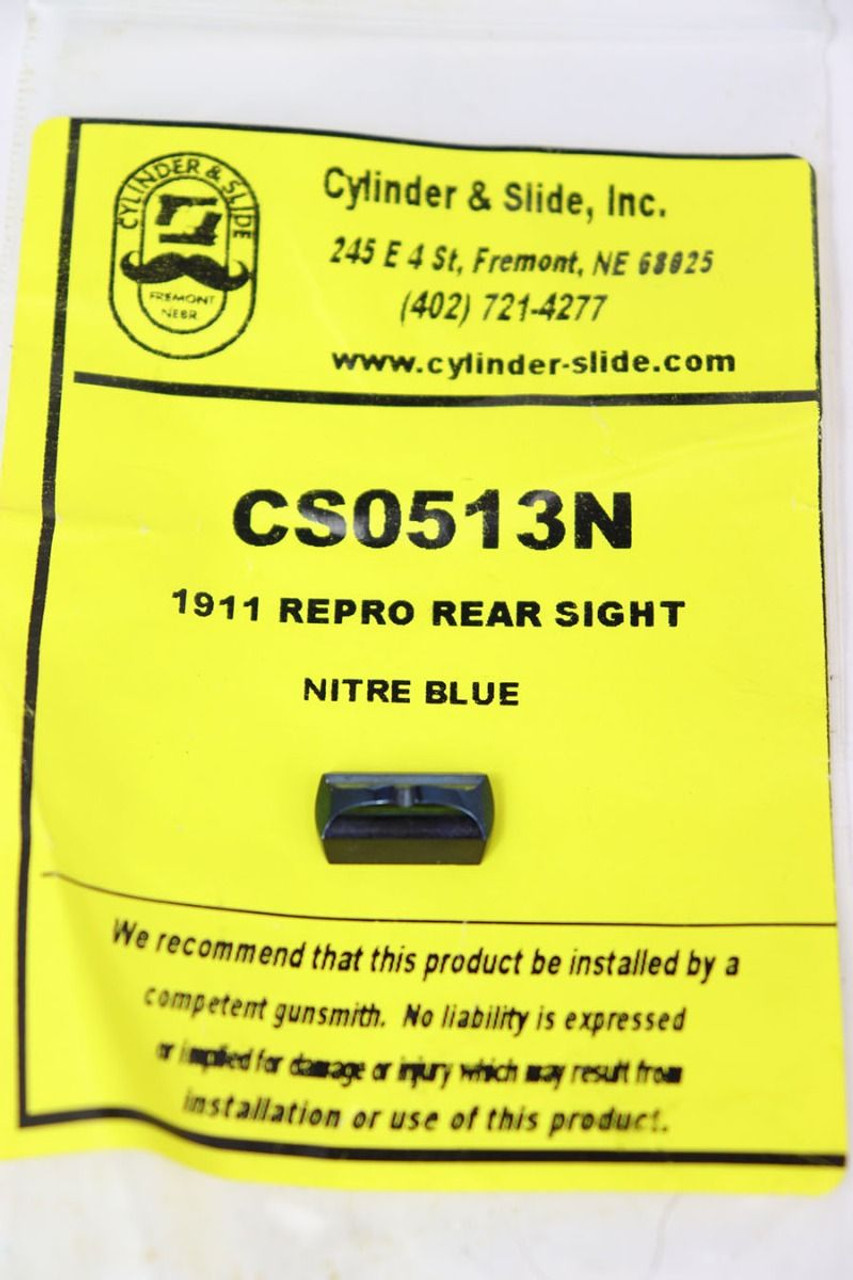 Cylinder & Slide Inc 1911 Repro Rear Sight - Nitre Blued - 1