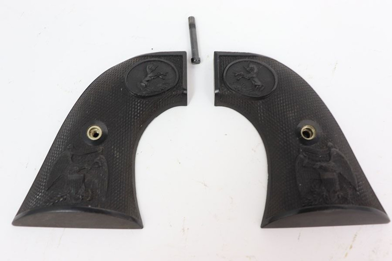 Colt Single Action Army Revolver Grips - Horse & Eagle Design - Reproduction - 1