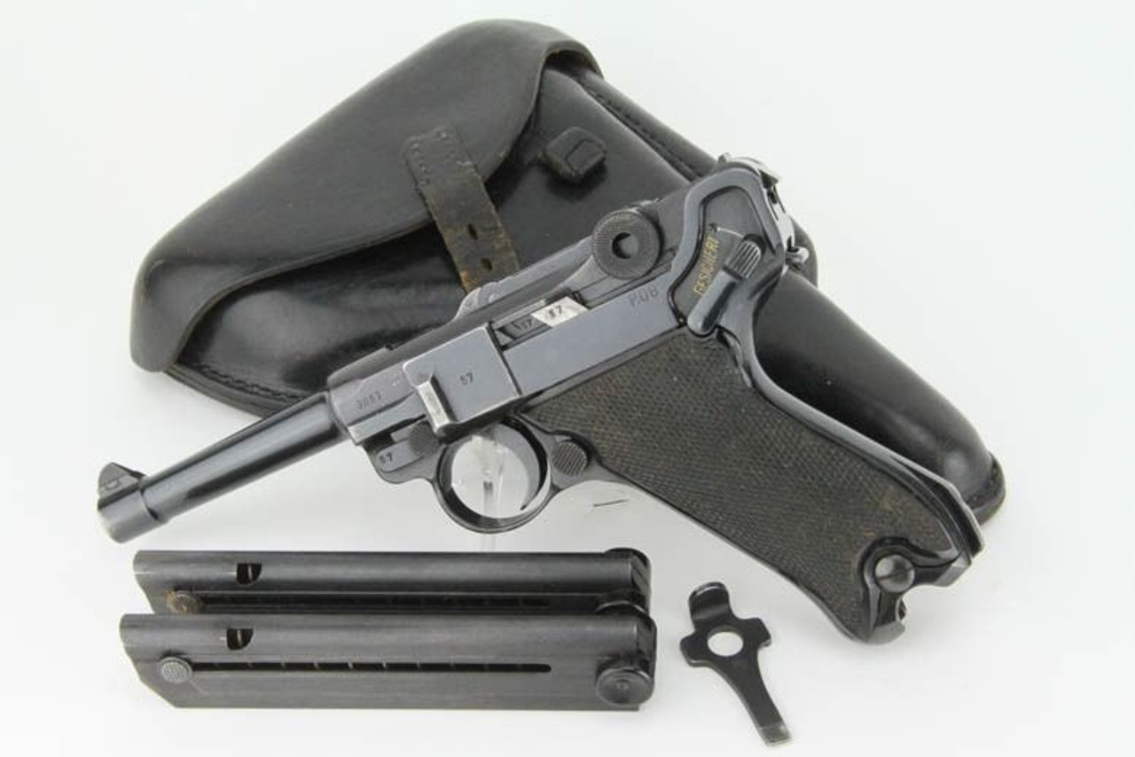 Excellent 1941 "Black Widow" Mauser Luger Rig - BYF 41 - 1