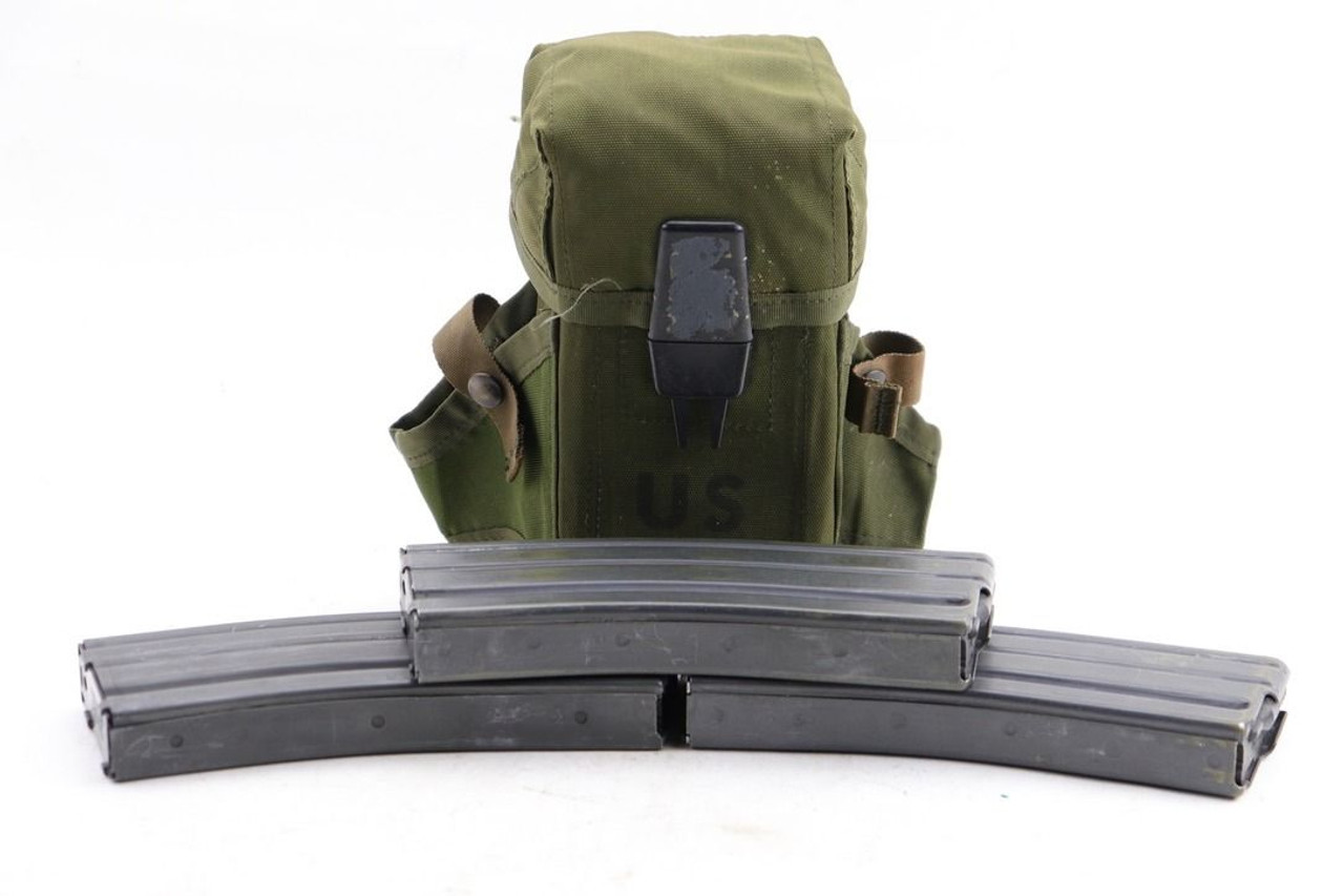 Vietnam Era Mag Pouch With 3 Magazines - 1