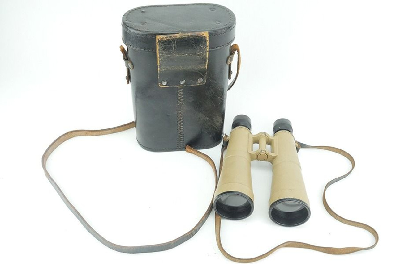 WWII Deutsches Afrikakorps Hensoldt-Wetzlar 10x50 Dialyt Binoculars With Case - 1
