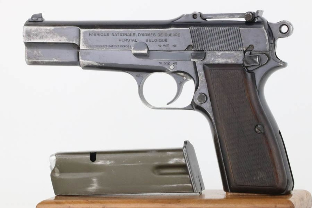 Very Rare, Early German Military Browning High Power - Slotted Frame - 1