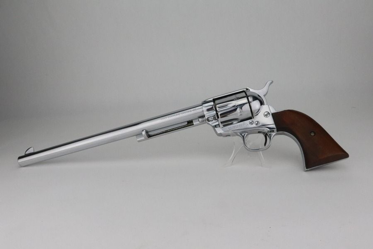 Extremely Rare, 12", Nickel Colt Buntline Special Revolver - 1