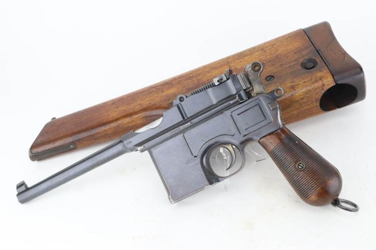 Rare, Pre-War Mauser "Banner Over Chamber" C96 Rig - Matching Stock - 1